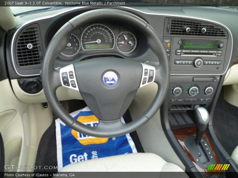 Nocturne Blue Metallic / Parchment 2007 Saab 9-3 2.0T Convertible