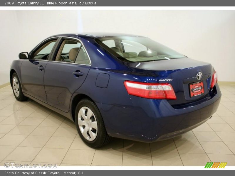 Blue Ribbon Metallic / Bisque 2009 Toyota Camry LE