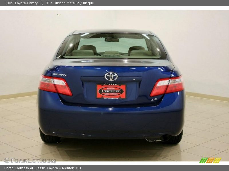 Blue Ribbon Metallic / Bisque 2009 Toyota Camry LE