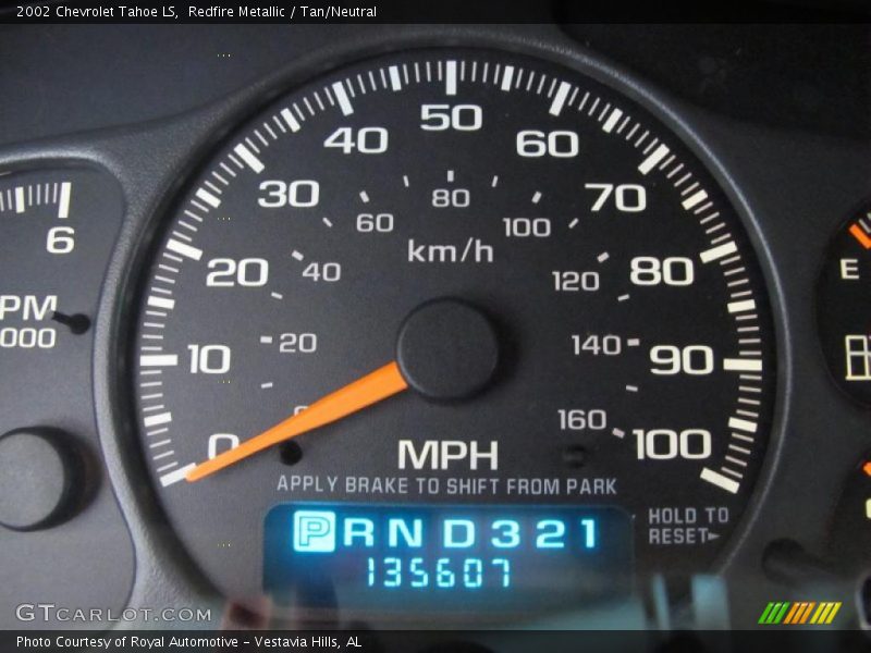 Redfire Metallic / Tan/Neutral 2002 Chevrolet Tahoe LS