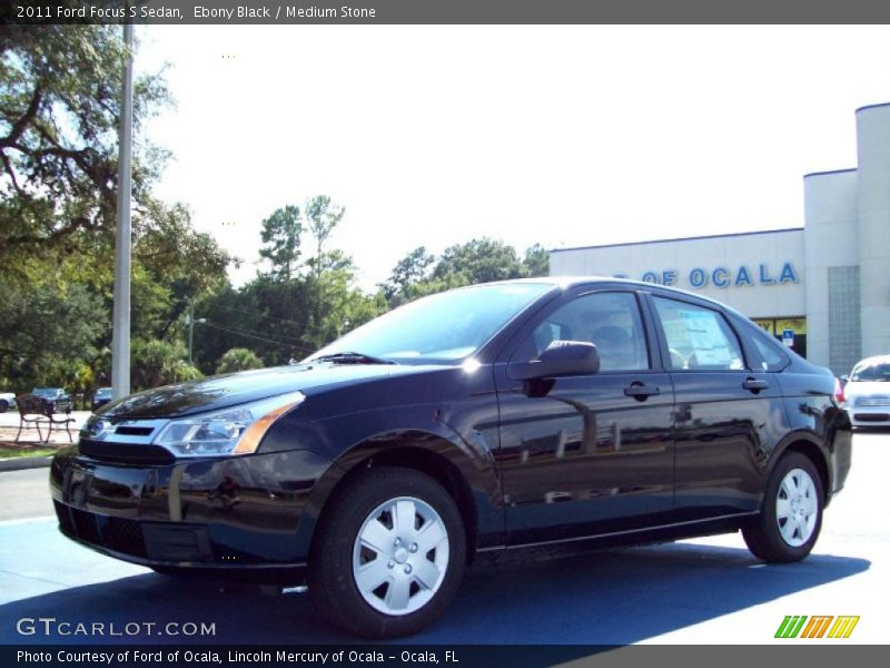Ebony Black / Medium Stone 2011 Ford Focus S Sedan