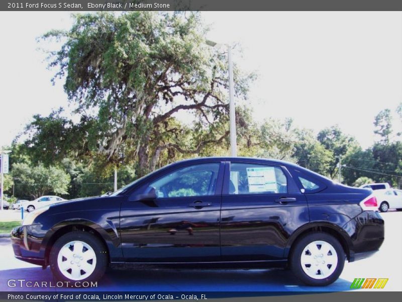 Ebony Black / Medium Stone 2011 Ford Focus S Sedan