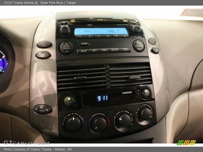 Silver Pine Mica / Taupe 2010 Toyota Sienna LE