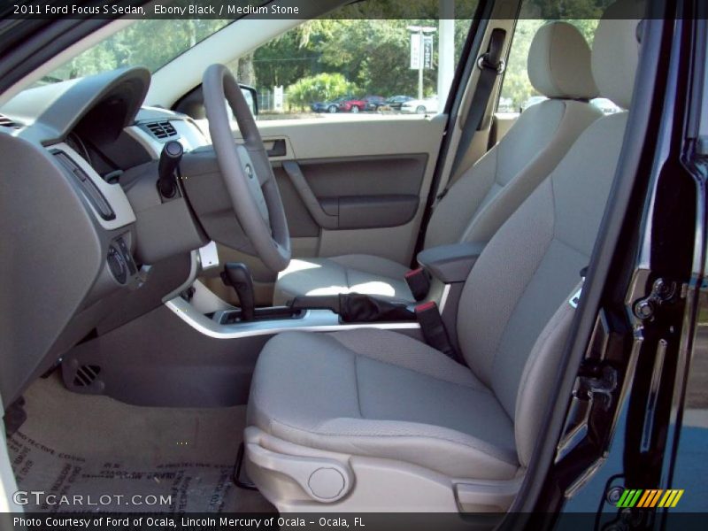 Ebony Black / Medium Stone 2011 Ford Focus S Sedan