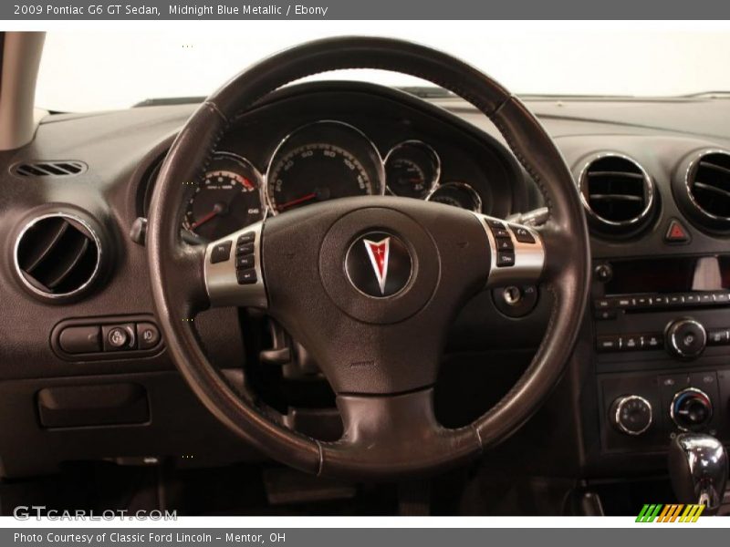 Midnight Blue Metallic / Ebony 2009 Pontiac G6 GT Sedan