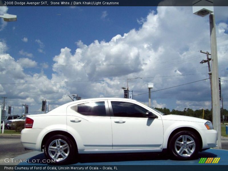 Stone White / Dark Khaki/Light Graystone 2008 Dodge Avenger SXT