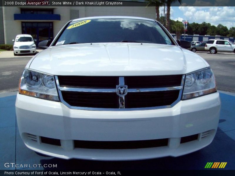 Stone White / Dark Khaki/Light Graystone 2008 Dodge Avenger SXT