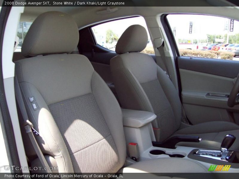 Stone White / Dark Khaki/Light Graystone 2008 Dodge Avenger SXT