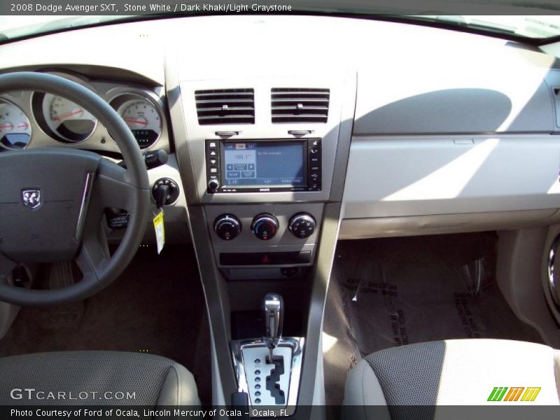 Stone White / Dark Khaki/Light Graystone 2008 Dodge Avenger SXT