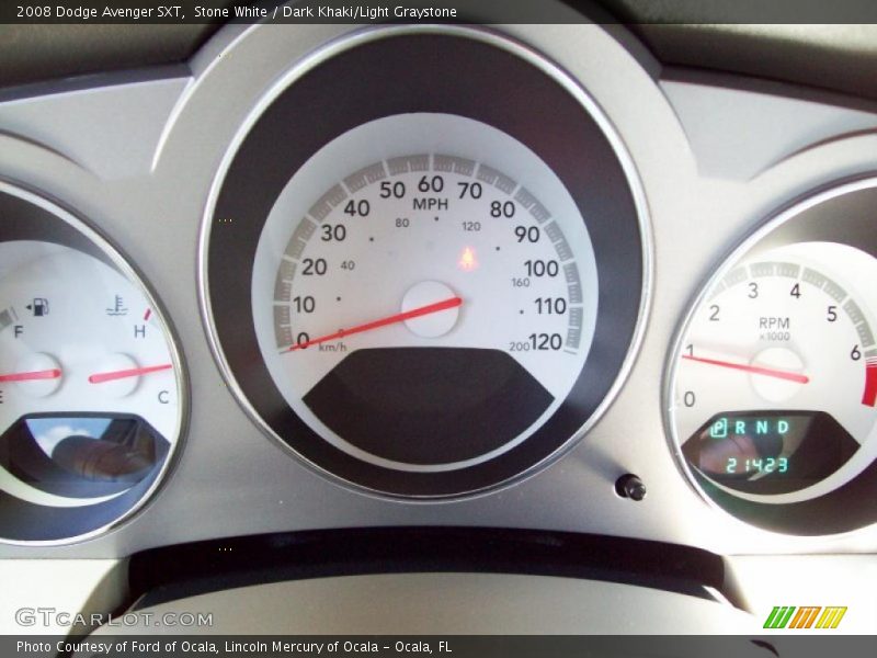 Stone White / Dark Khaki/Light Graystone 2008 Dodge Avenger SXT