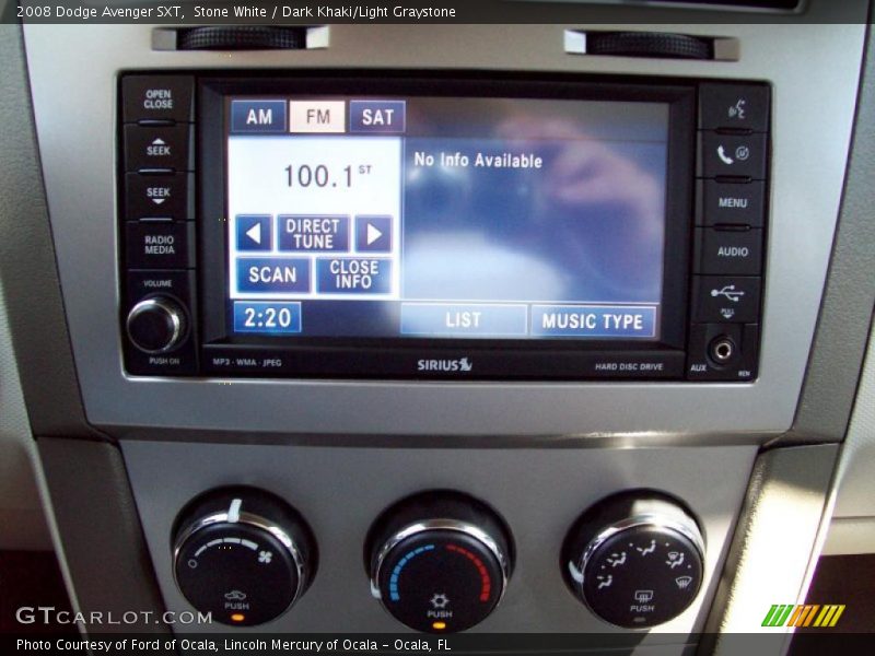 Stone White / Dark Khaki/Light Graystone 2008 Dodge Avenger SXT