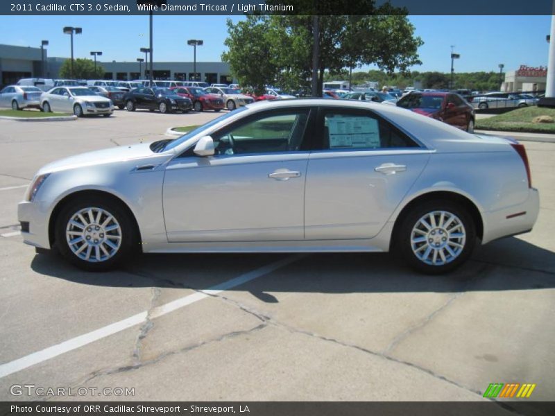 White Diamond Tricoat / Light Titanium 2011 Cadillac CTS 3.0 Sedan