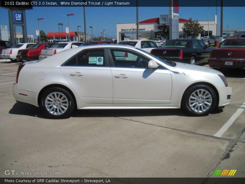 White Diamond Tricoat / Light Titanium 2011 Cadillac CTS 3.0 Sedan