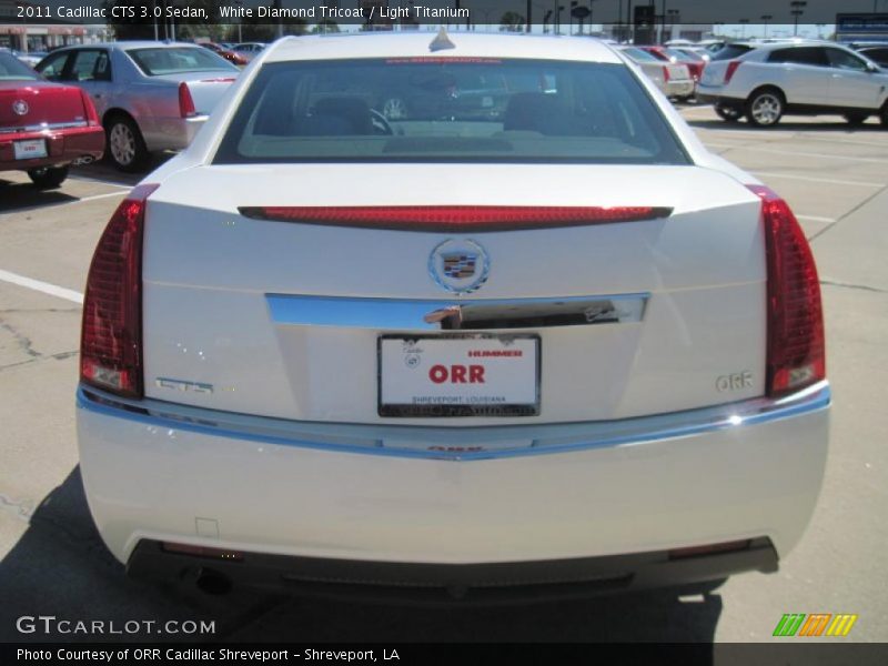 White Diamond Tricoat / Light Titanium 2011 Cadillac CTS 3.0 Sedan