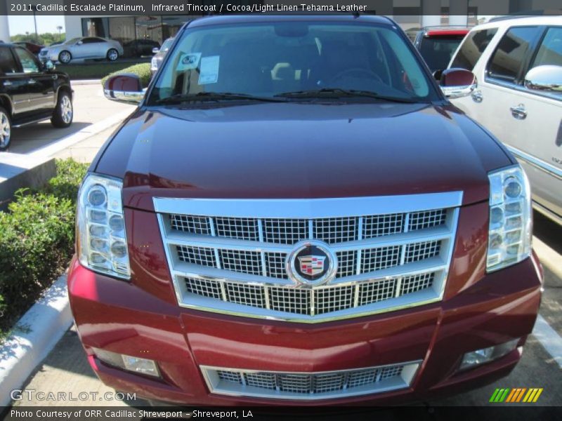 Infrared Tincoat / Cocoa/Light Linen Tehama Leather 2011 Cadillac Escalade Platinum