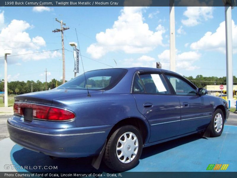 Twilight Blue Metallic / Medium Gray 1998 Buick Century Custom