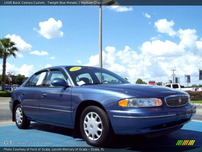 Twilight Blue Metallic / Medium Gray 1998 Buick Century Custom