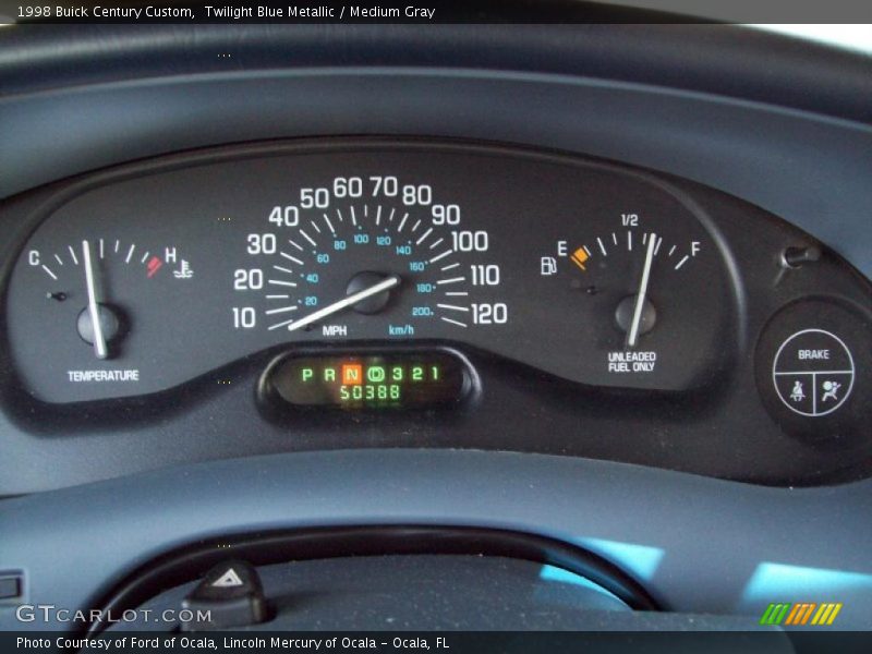 Twilight Blue Metallic / Medium Gray 1998 Buick Century Custom