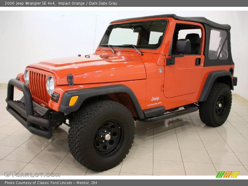 Impact Orange / Dark Slate Gray 2006 Jeep Wrangler SE 4x4