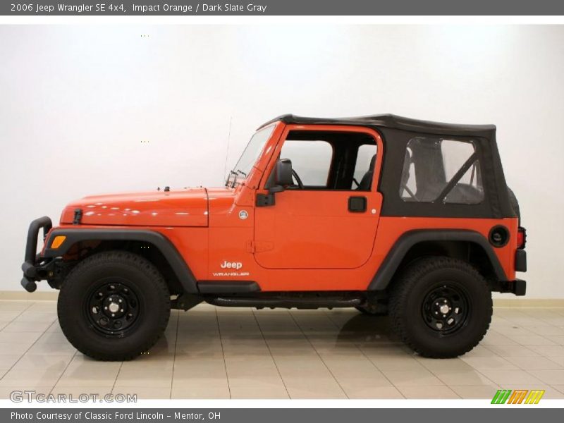Impact Orange / Dark Slate Gray 2006 Jeep Wrangler SE 4x4