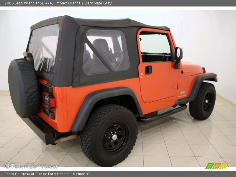 Impact Orange / Dark Slate Gray 2006 Jeep Wrangler SE 4x4