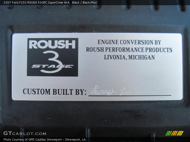 Black / Black/Red 2007 Ford F150 ROUSH 500RC SuperCrew 4x4