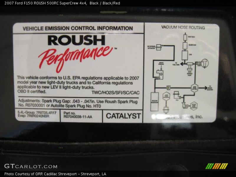 Black / Black/Red 2007 Ford F150 ROUSH 500RC SuperCrew 4x4