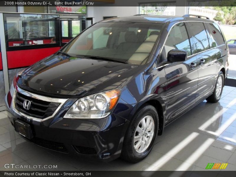Baltic Blue Pearl / Gray 2008 Honda Odyssey EX-L