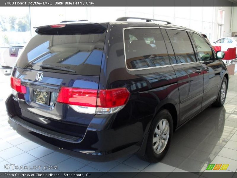 Baltic Blue Pearl / Gray 2008 Honda Odyssey EX-L