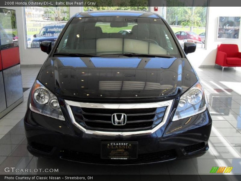 Baltic Blue Pearl / Gray 2008 Honda Odyssey EX-L