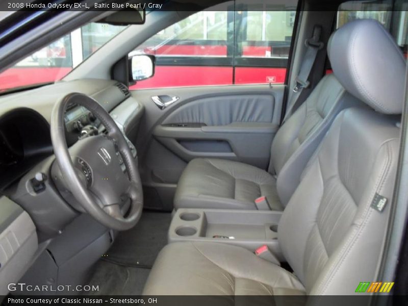 Baltic Blue Pearl / Gray 2008 Honda Odyssey EX-L