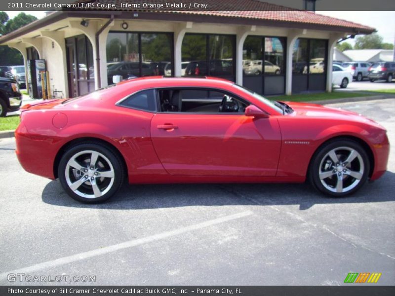 Inferno Orange Metallic / Gray 2011 Chevrolet Camaro LT/RS Coupe