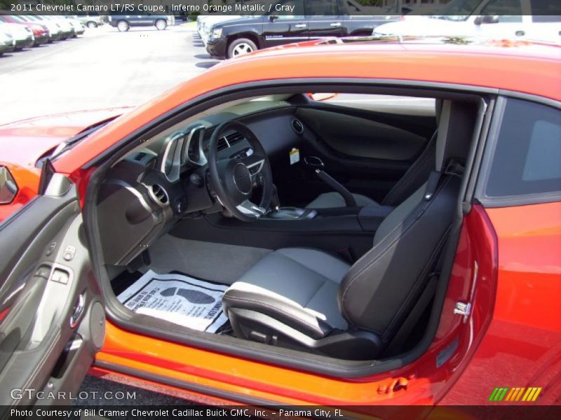 Inferno Orange Metallic / Gray 2011 Chevrolet Camaro LT/RS Coupe