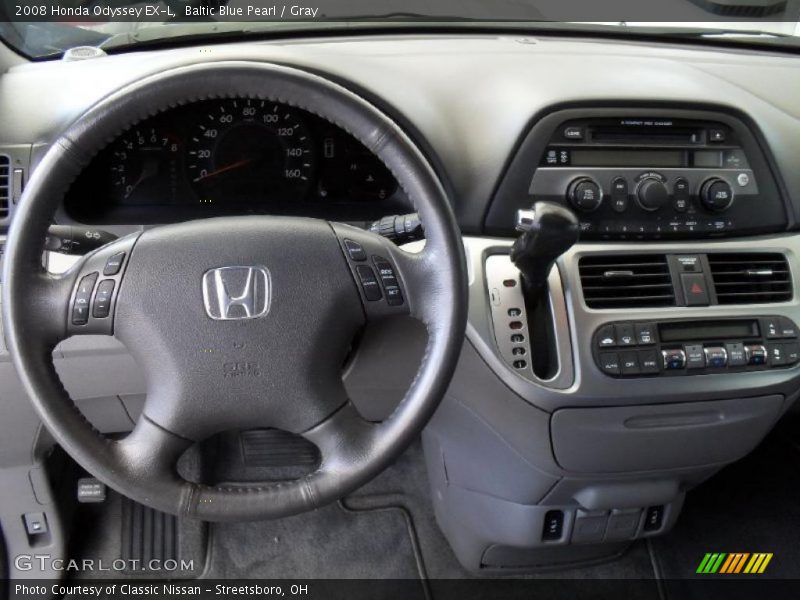 Baltic Blue Pearl / Gray 2008 Honda Odyssey EX-L