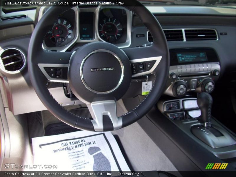 Inferno Orange Metallic / Gray 2011 Chevrolet Camaro LT/RS Coupe