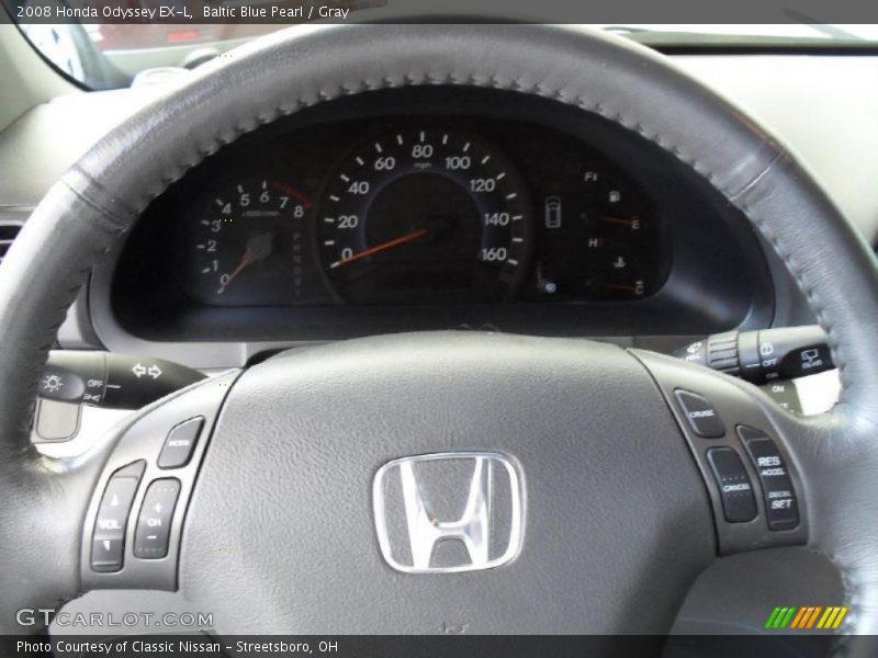 Baltic Blue Pearl / Gray 2008 Honda Odyssey EX-L