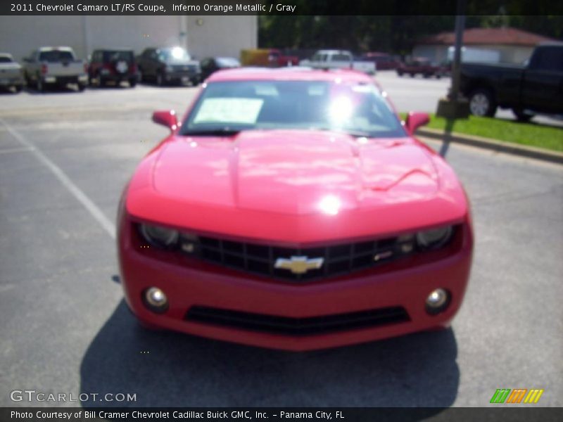 Inferno Orange Metallic / Gray 2011 Chevrolet Camaro LT/RS Coupe