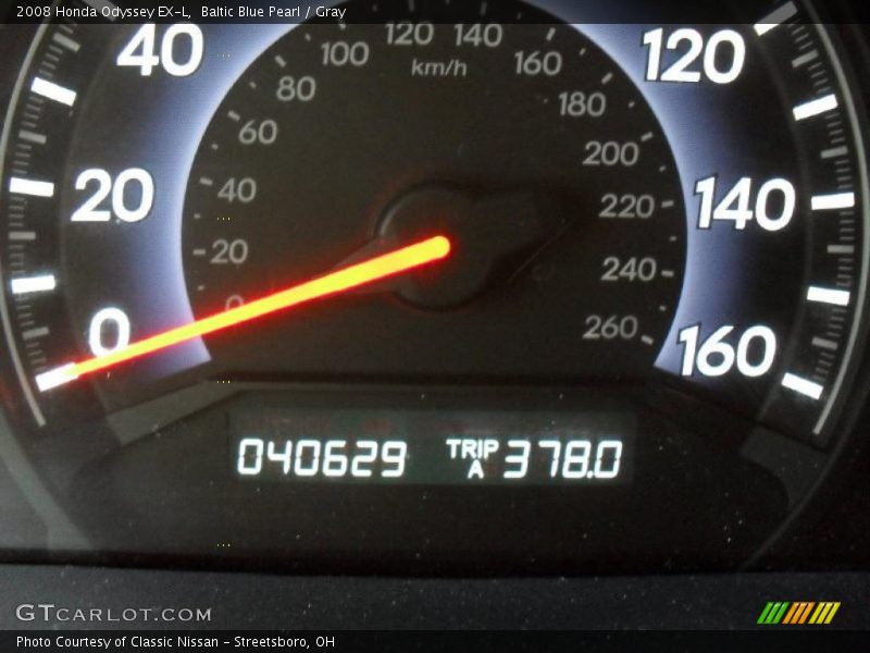 Baltic Blue Pearl / Gray 2008 Honda Odyssey EX-L