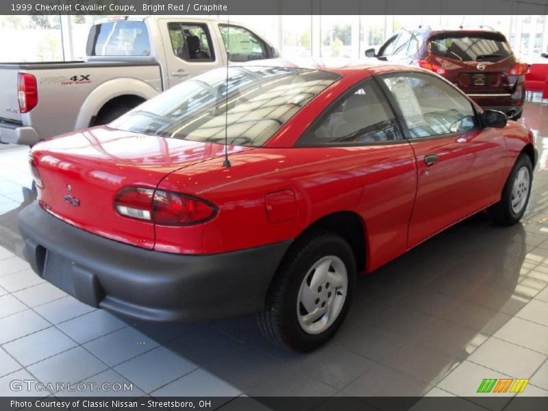Bright Red / Graphite 1999 Chevrolet Cavalier Coupe