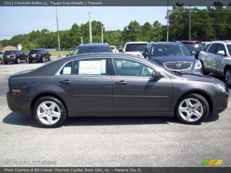 Taupe Gray Metallic / Titanium 2011 Chevrolet Malibu LS