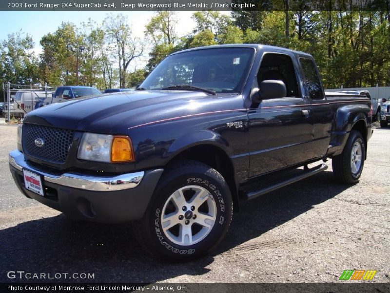 Deep Wedgewood Blue Metallic / Dark Graphite 2003 Ford Ranger FX4 SuperCab 4x4