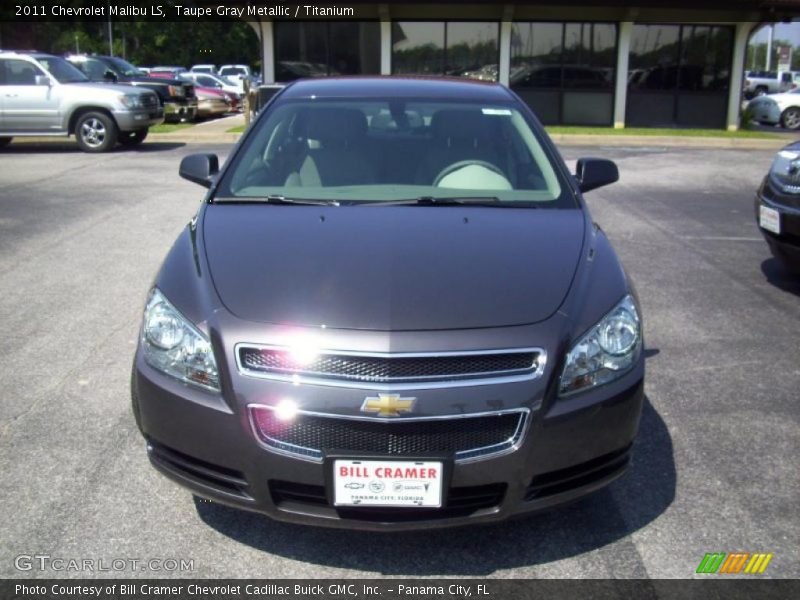 Taupe Gray Metallic / Titanium 2011 Chevrolet Malibu LS