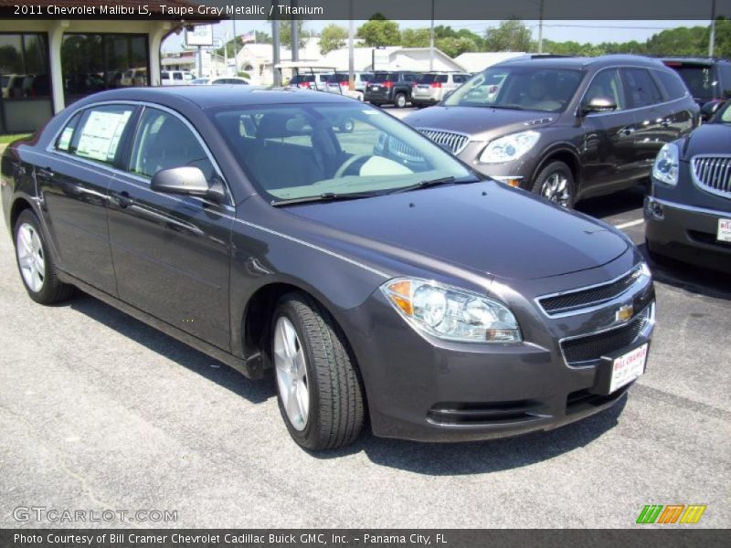Taupe Gray Metallic / Titanium 2011 Chevrolet Malibu LS