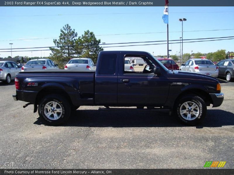 Deep Wedgewood Blue Metallic / Dark Graphite 2003 Ford Ranger FX4 SuperCab 4x4
