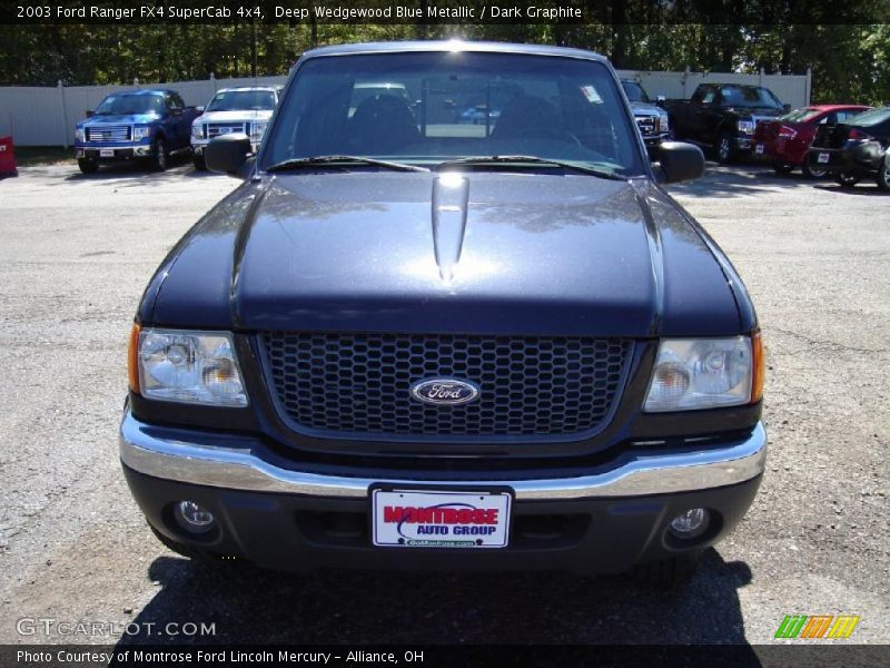Deep Wedgewood Blue Metallic / Dark Graphite 2003 Ford Ranger FX4 SuperCab 4x4