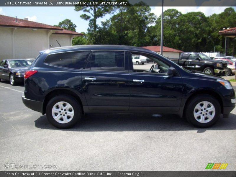 Dark Blue Metallic / Dark Gray/Light Gray 2011 Chevrolet Traverse LS