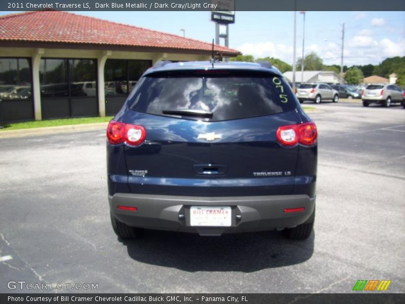 Dark Blue Metallic / Dark Gray/Light Gray 2011 Chevrolet Traverse LS