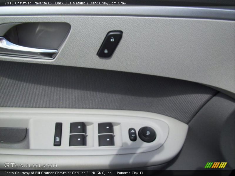 Dark Blue Metallic / Dark Gray/Light Gray 2011 Chevrolet Traverse LS