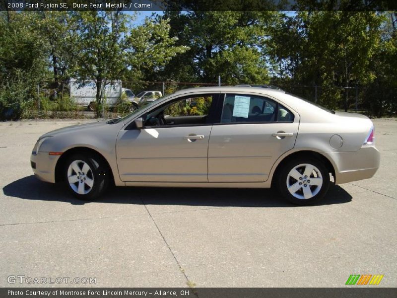 Dune Pearl Metallic / Camel 2008 Ford Fusion SE