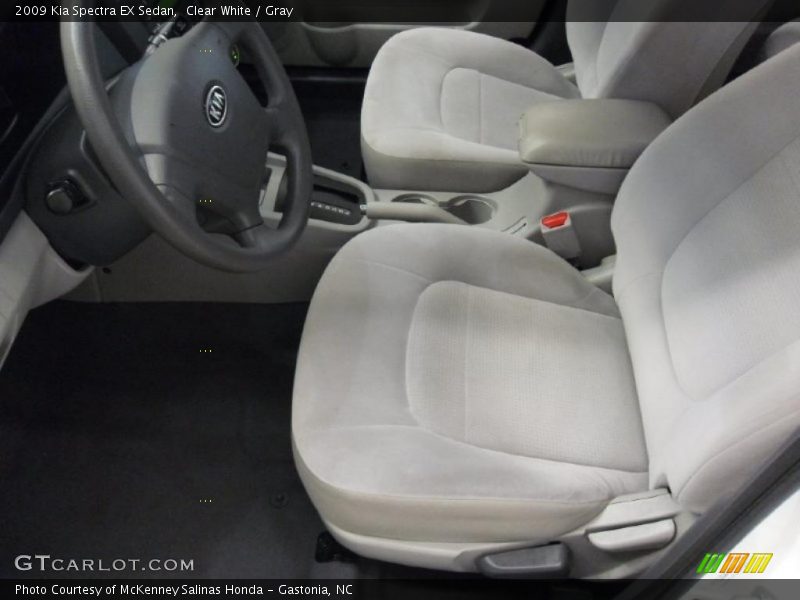 Clear White / Gray 2009 Kia Spectra EX Sedan